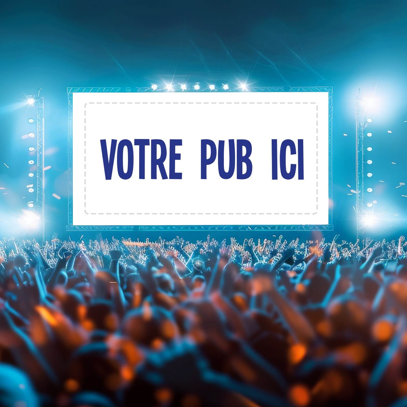 Votre publicité sur notre grand écran durant le festival des Promo